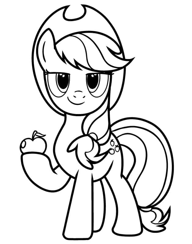 Desenho de My Little Pony Applejack para Colorir