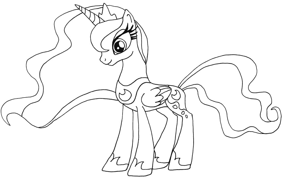 Desenho de My Little Pony Princesa Luna para Colorir