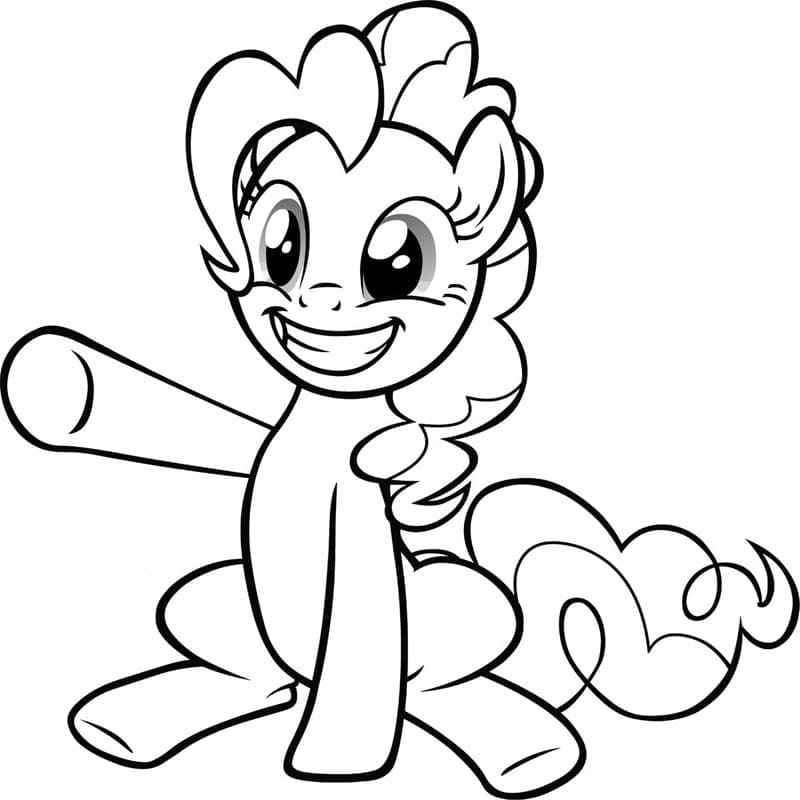 Desenho de Pinkie Pie Engracada para Colorir