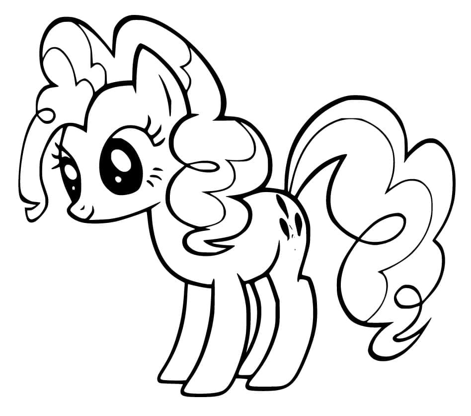 Desenho de Pinkie Pie Infantil para Colorir
