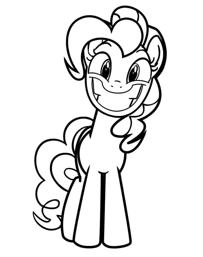 Desenho de Pinkie Pie Rindo para Colorir