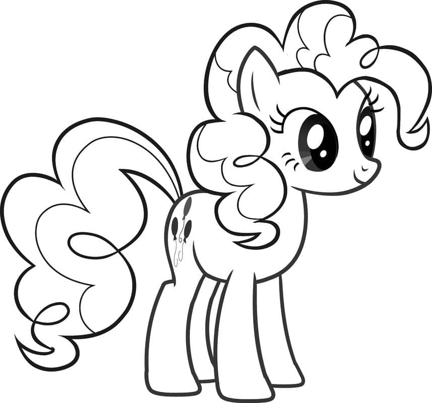 Desenho de Pinkie Pie Sorrindo para Colorir