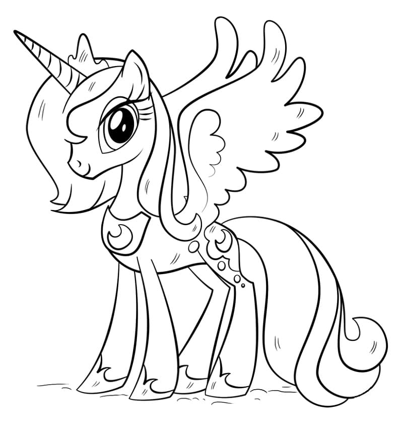 Desenho de Princesa Luna de My Little Pony para Colorir