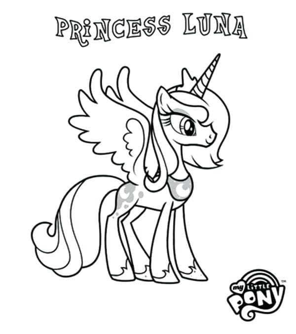 Desenho de Princesa Luna My Little Pony para Colorir