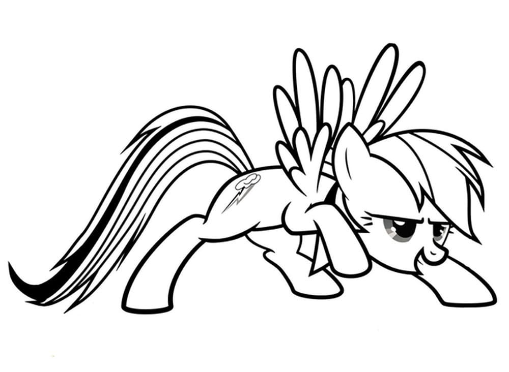 Desenho de Rainbow Dash Imagens para Colorir