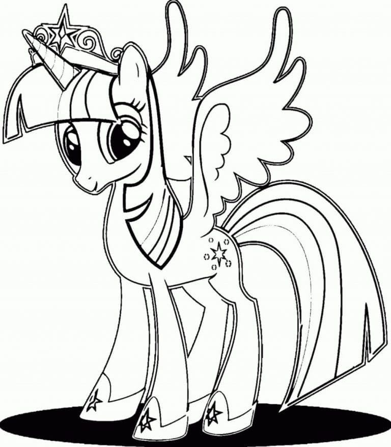 Desenho de Twilight Sparkle Adorável para Colorir