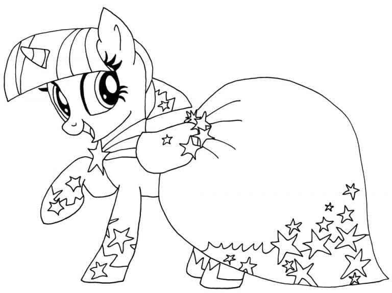 Desenho de Twilight Sparkle Feliz para Colorir