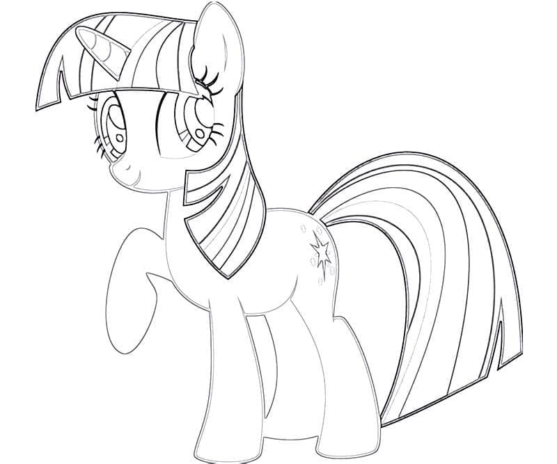 Desenho de Twilight Sparkle Fofa para Colorir