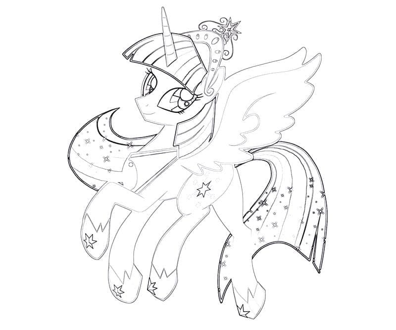 Desenho de Twilight Sparkle Maravilhosa para Colorir