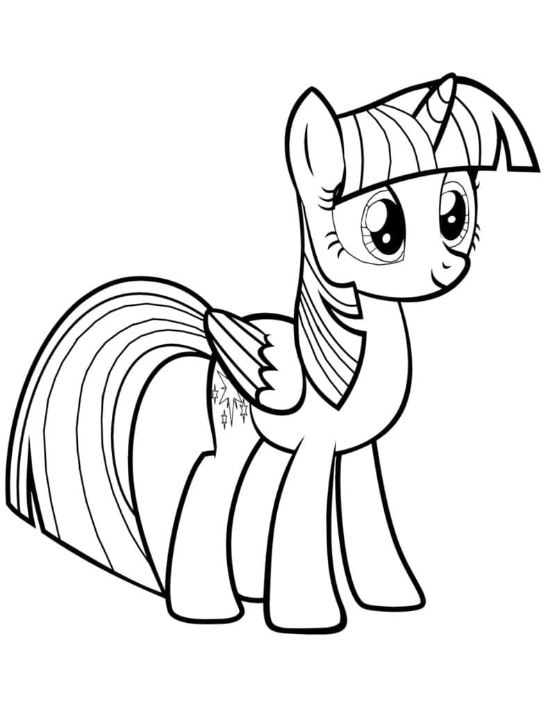 Desenho de Twilight Sparkle Muito Fofa para Colorir