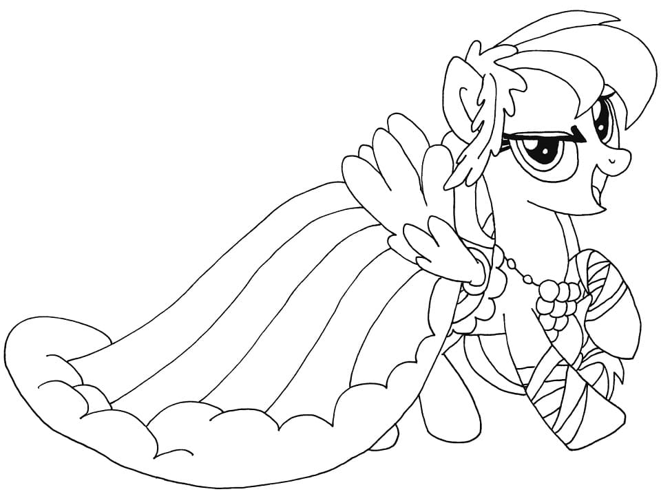 Desenho Mlp Rainbow Dash para Colorir