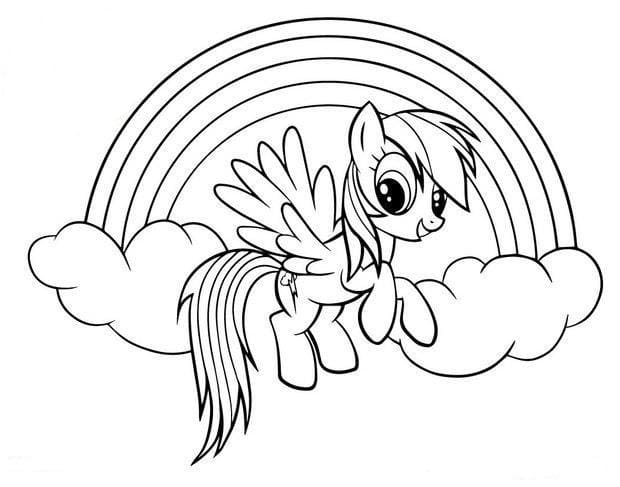 Desenho My Little Pony Rainbow Dash para Colorir
