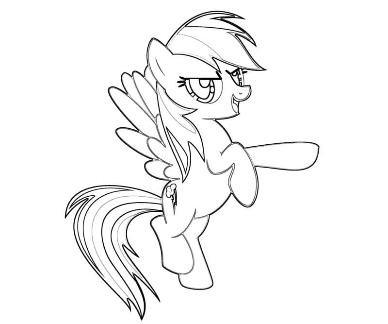 Desenho Rainbow Dash de Mlp para Colorir