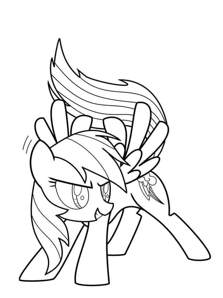 Desenho Rainbow Dash de My Little Pony para Colorir