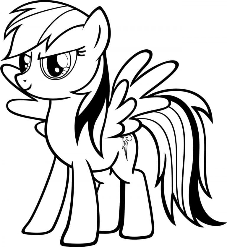 Desenho Rainbow Dash Mlp para Colorir