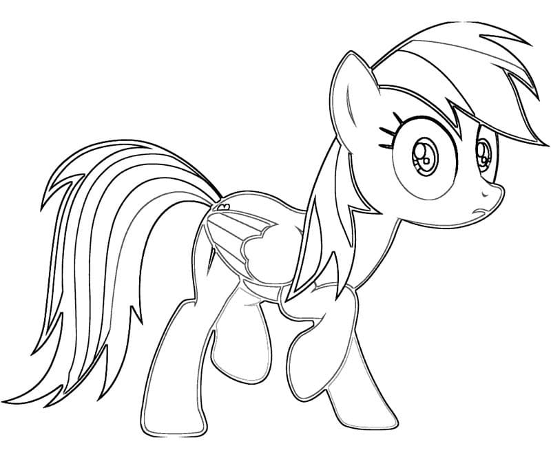 Desenho Rainbow Dash My Little Pony para Colorir