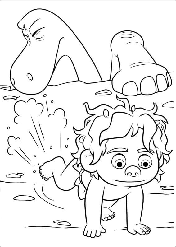 Desenho O Bom Dinossauro 1 Para Colorir