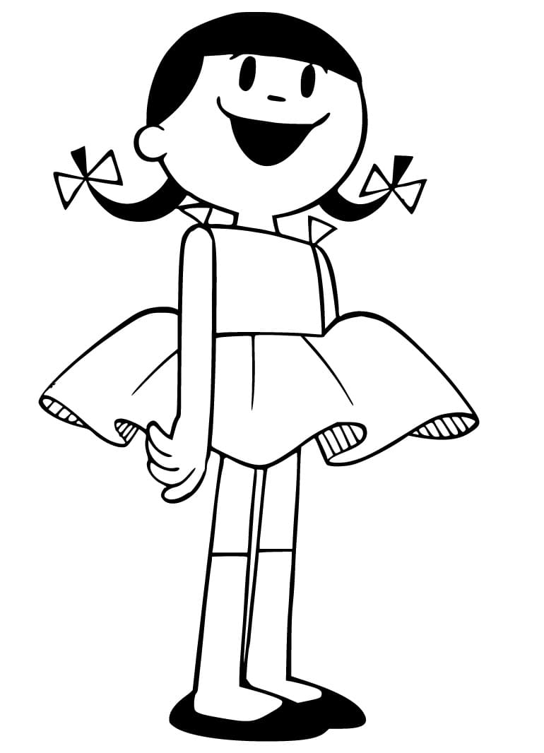 Desenho de Carolina de Menino Maluquinho para Colorir