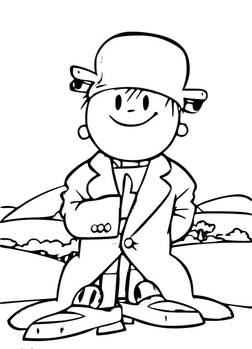 Desenho de Feliz Menino Maluquinho para Colorir