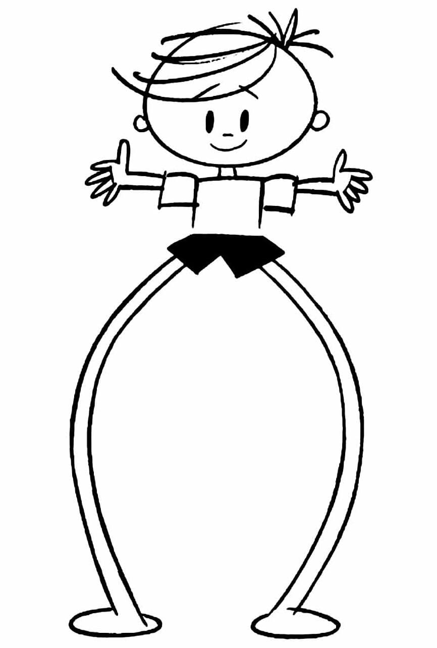 Desenho de Menino Maluquinho Hilariante para Colorir