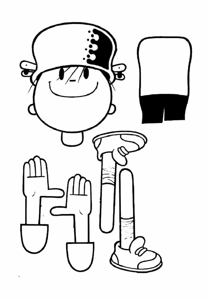 Desenho de Menino Maluquinho para Crianças para Colorir