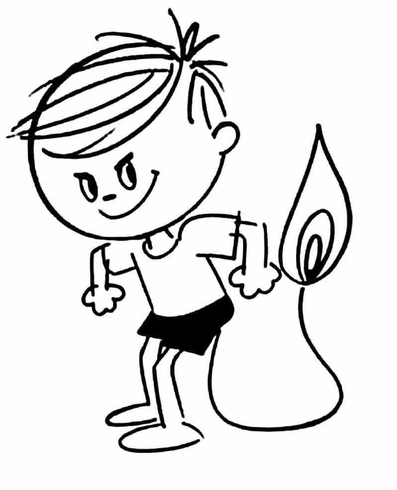 Desenho de Menino Maluquinho Travesso para Colorir