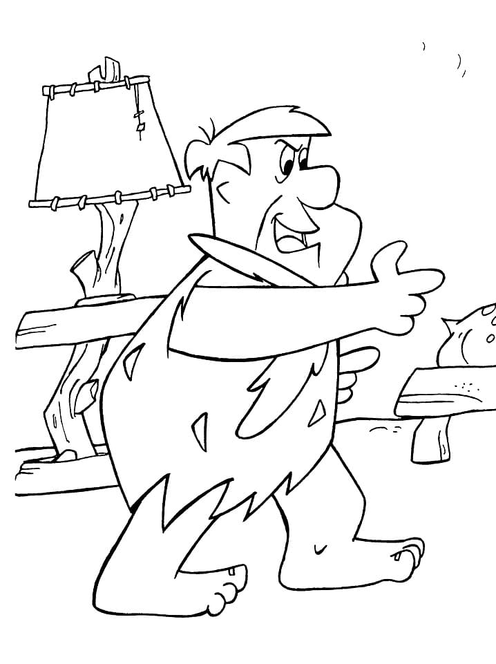 Desenho Fred Flintstone 4 para Colorir