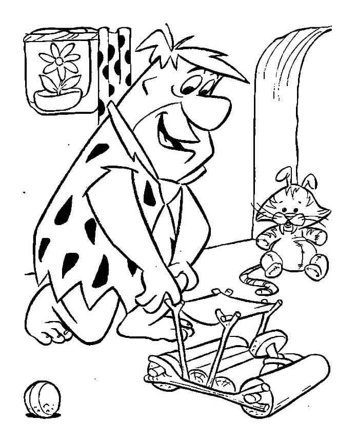 Desenho Fred Flintstone para Colorir