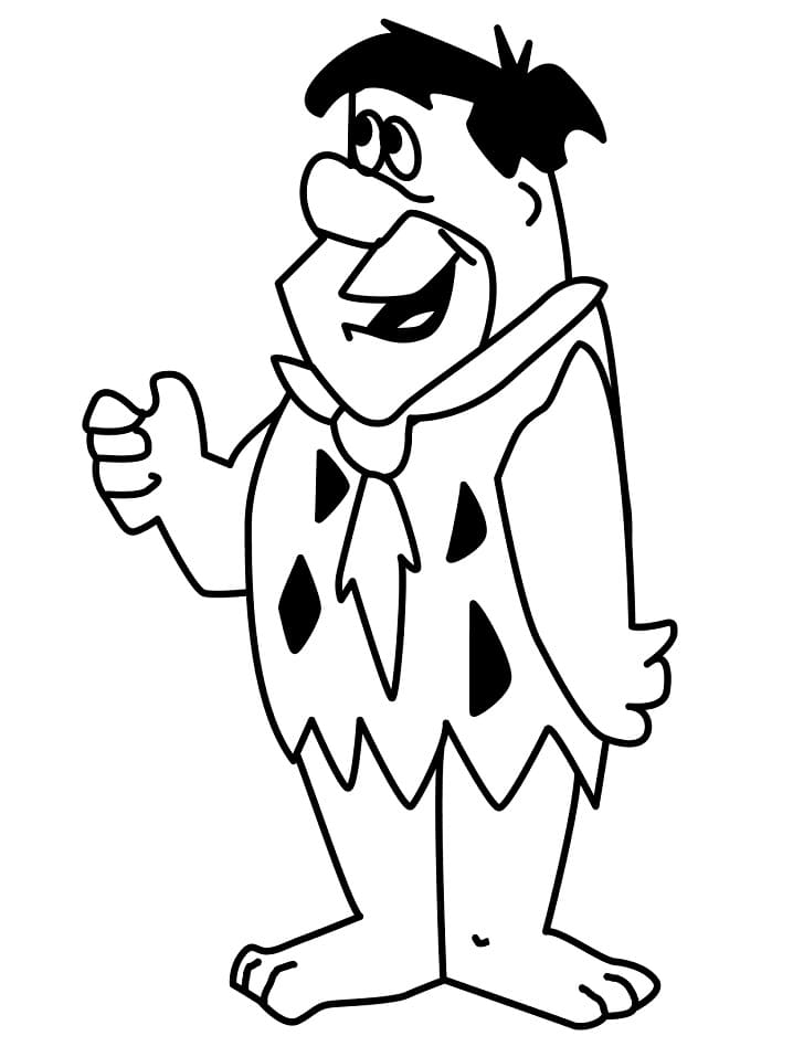 Desenho Pdf do Fred Flintstone para Colorir