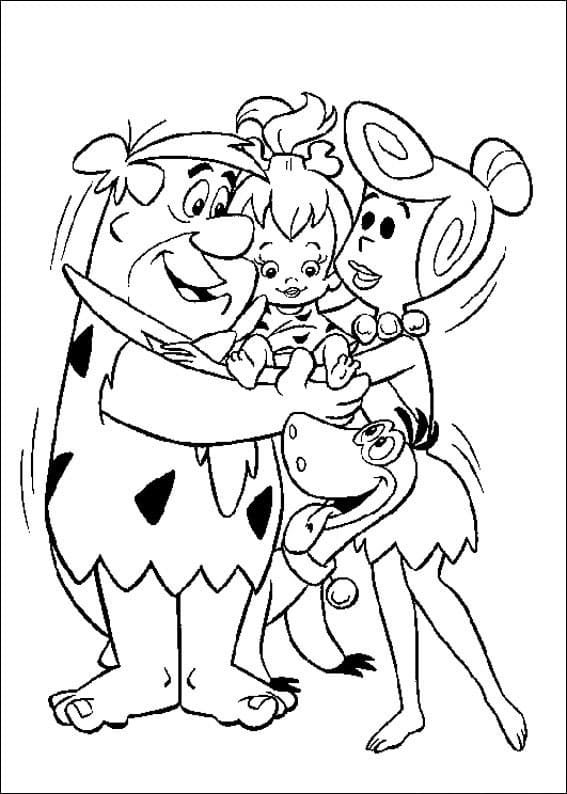 Desenho Pdf Imprimivel dos Flintstones para Colorir