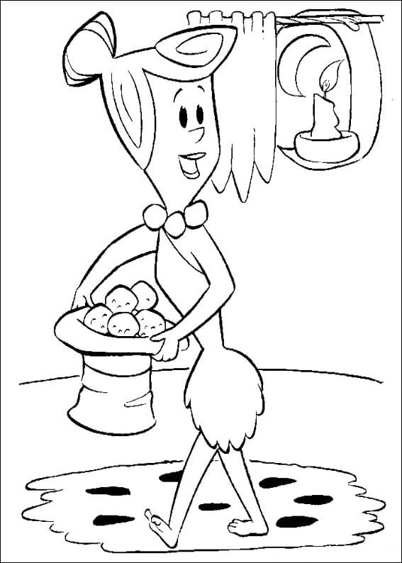 Desenho Wilma Flintstone para Colorir