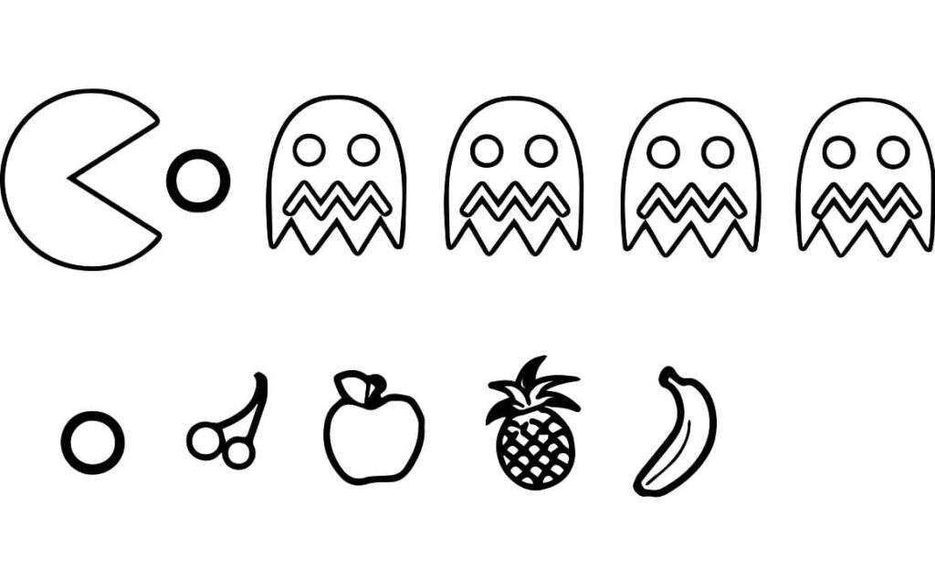 Desenho Pacman para Colorir Lápis de Cor