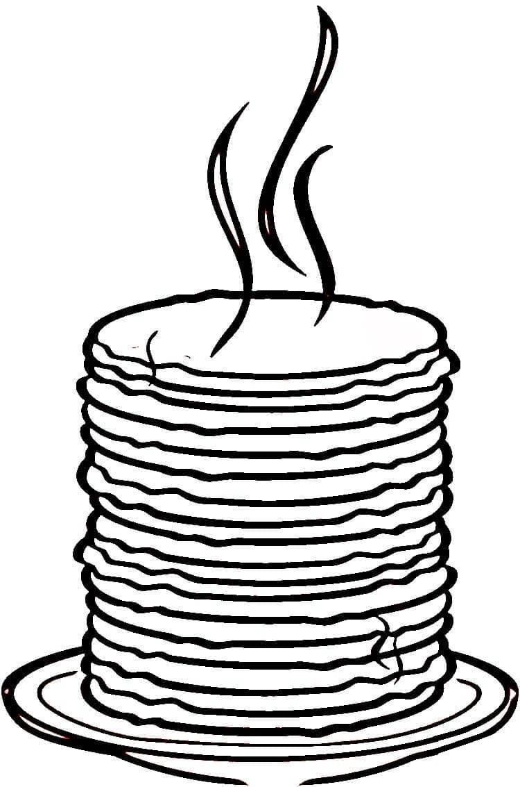 Desenho Montês de Panquecas para Colorir