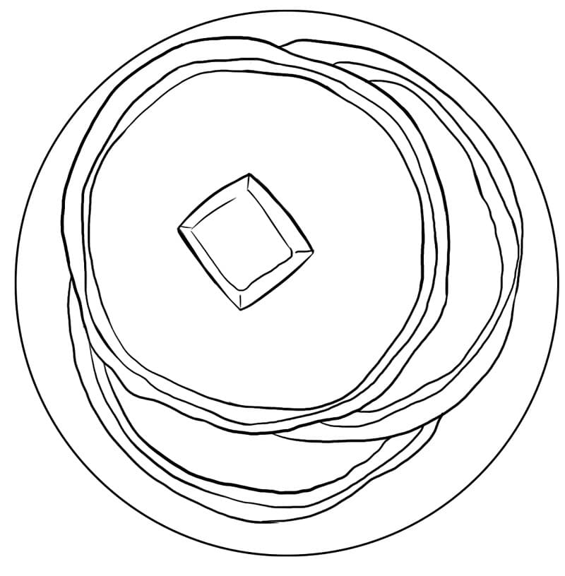 Desenho Panqueca Bonita para Colorir