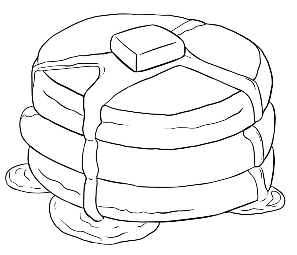 Desenho Panqueca Download Pdf para Colorir