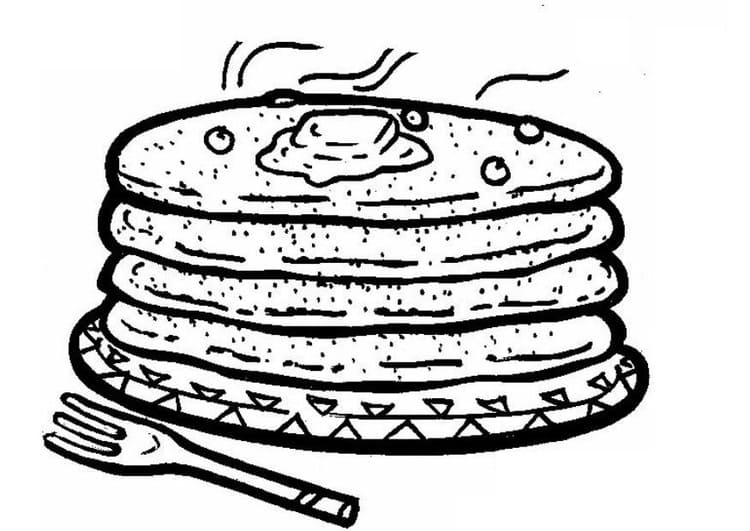 Desenho Panqueca para Colorir Tinta Guache