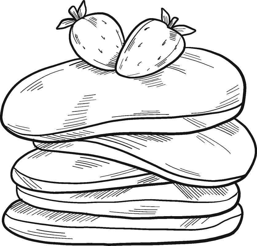 Desenho Panqueca para Colorir