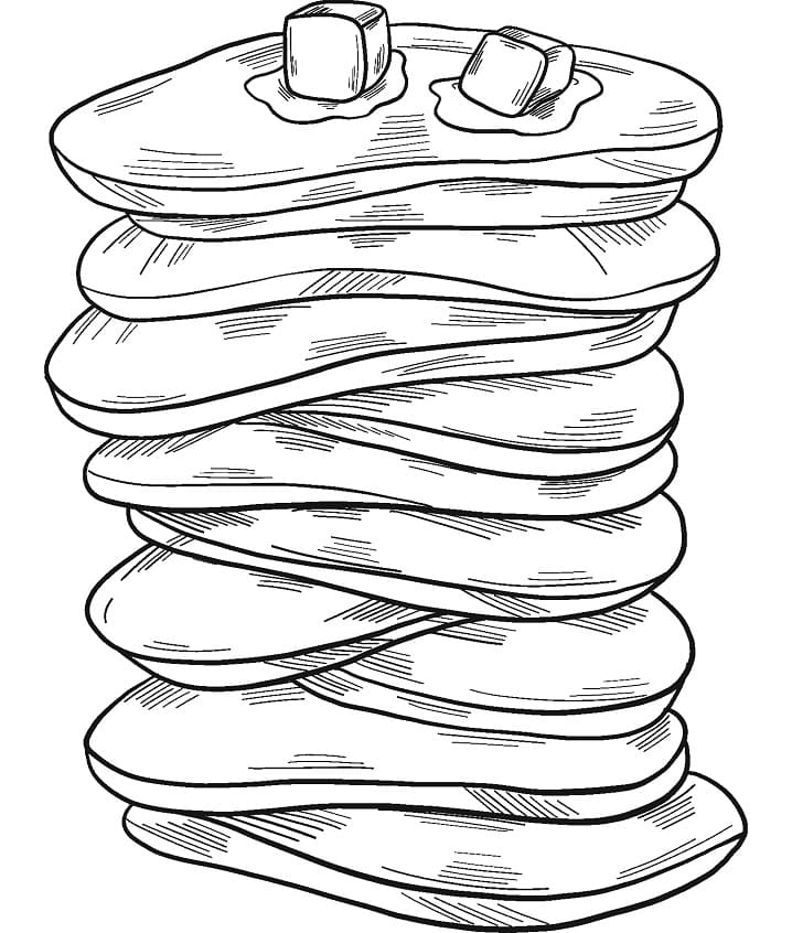 Desenho Panquecas para Colorir