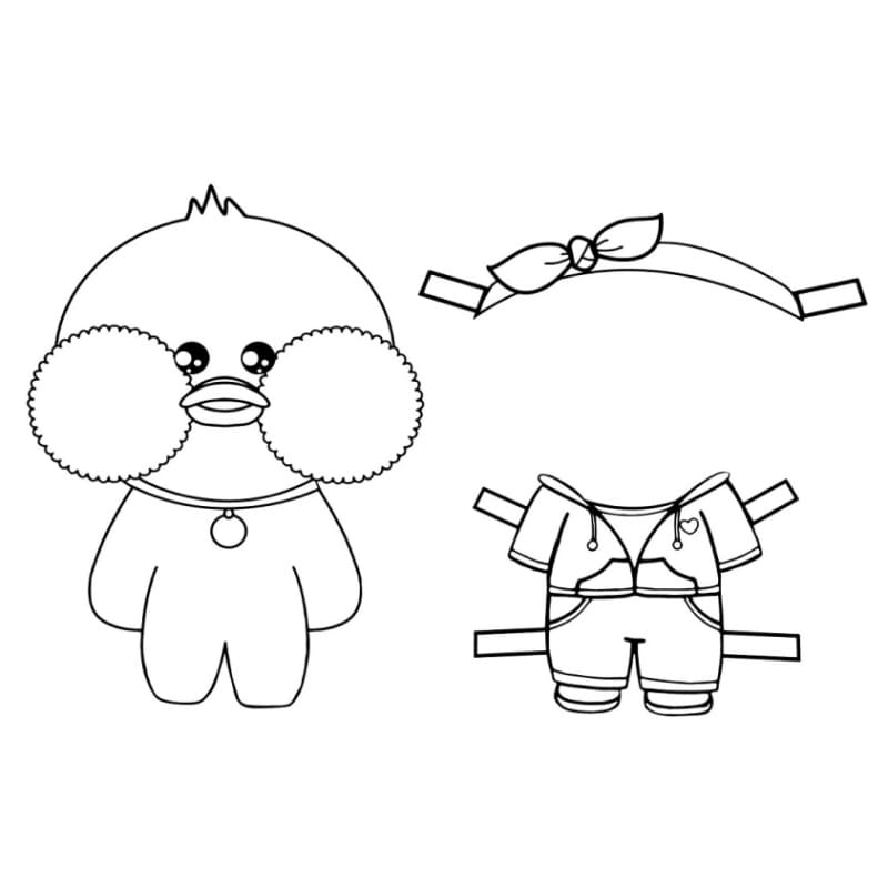 Desenho de Foto de Paper Duck para Colorir