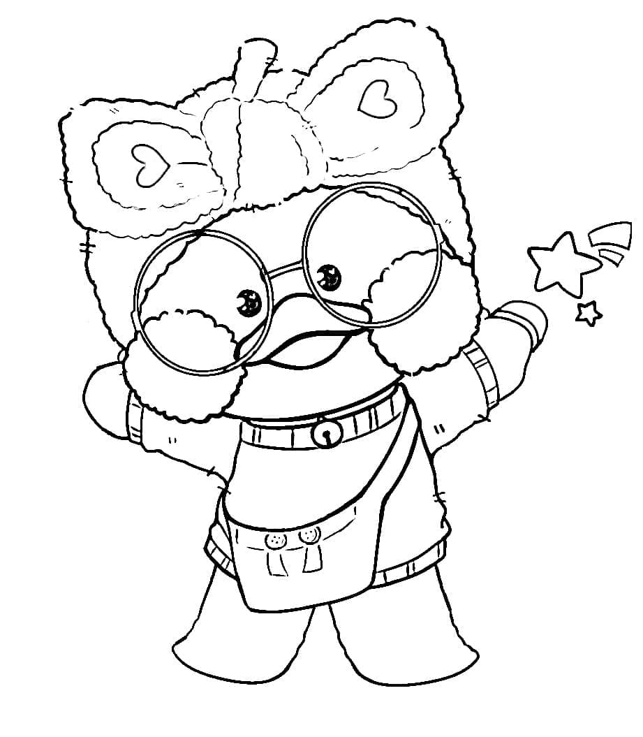 Desenho de Paper Duck Lalafanfan para Colorir