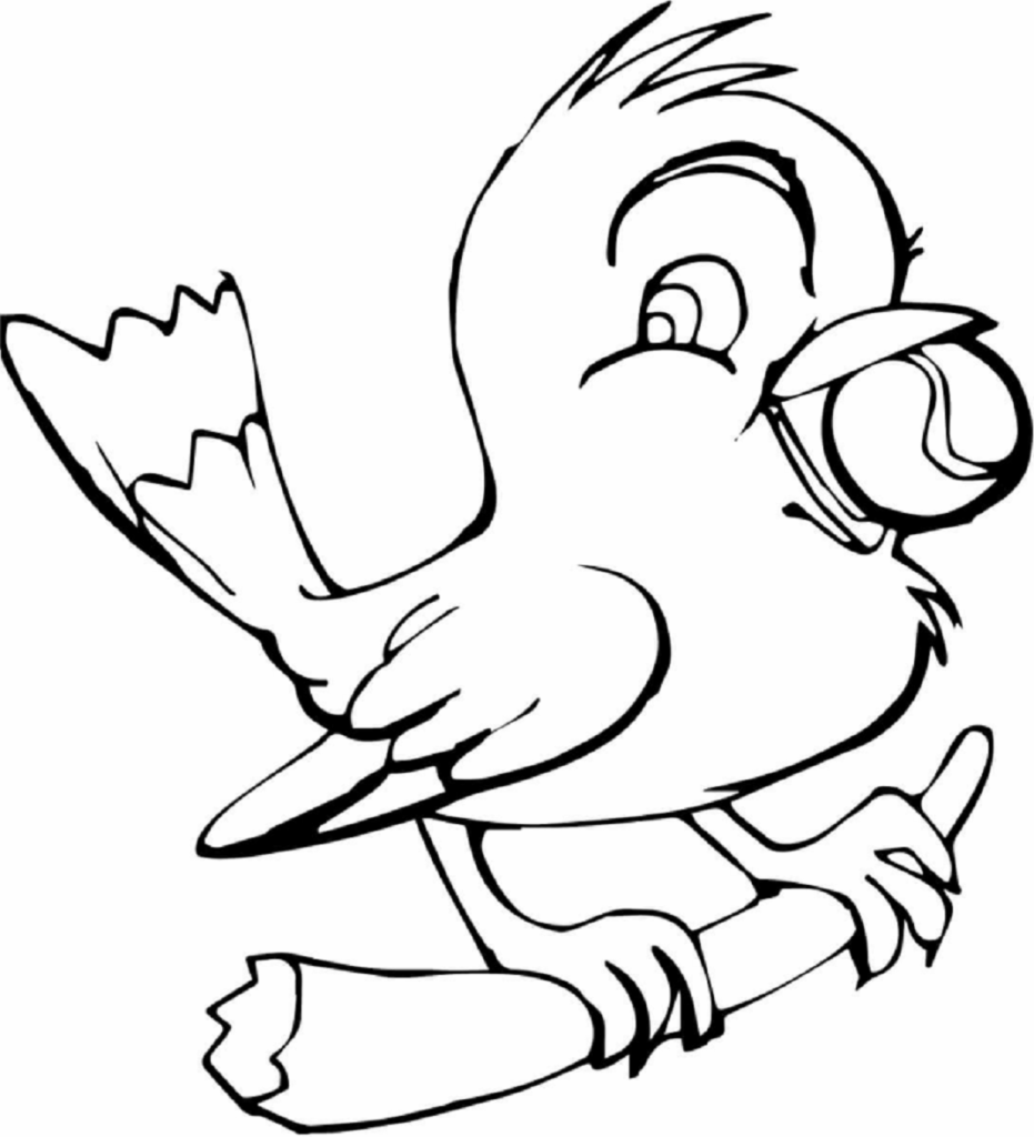 Desenho Pássaro Infantil para Colorir