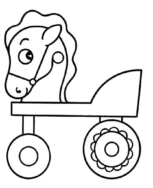 Desenho de Patinete Fofo para Colorir