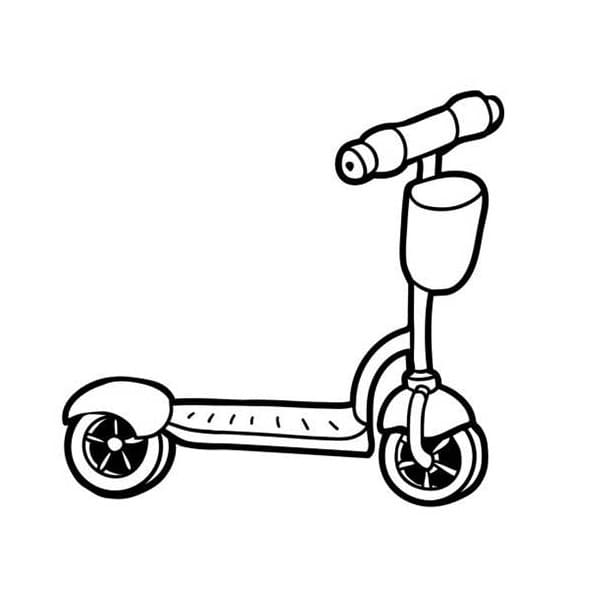 Desenho de Patinete para Crianças para Colorir