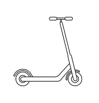 Desenho Patinete Baixar Grátis para Colorir