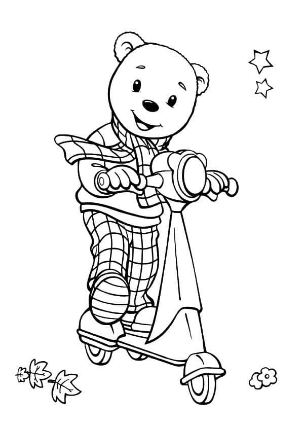 Desenho Patinete para Colorir