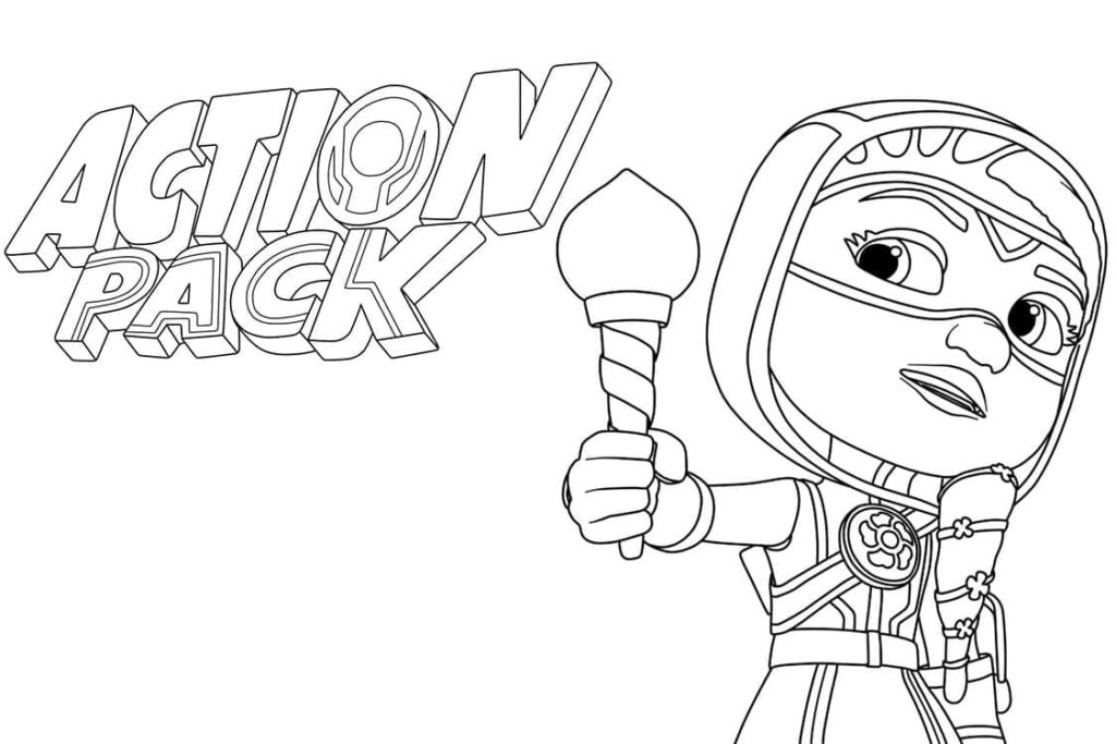 Desenho de Treena de Patrulheiros em Ação para Colorir