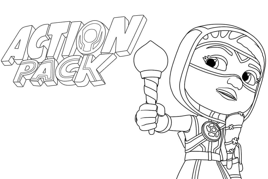 Desenho de Treena de Patrulheiros em Ação para Colorir Desenho de Treena de Patrulheiros em Ação para Colorir