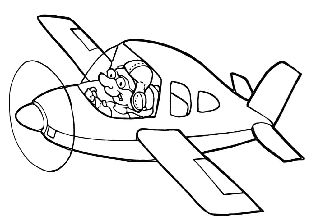 Desenho de Piloto Download Grátis para Colorir