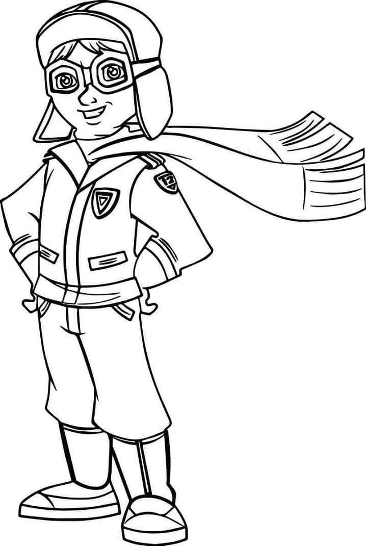 Desenho de Piloto para Colorir e Imprimir Pdf