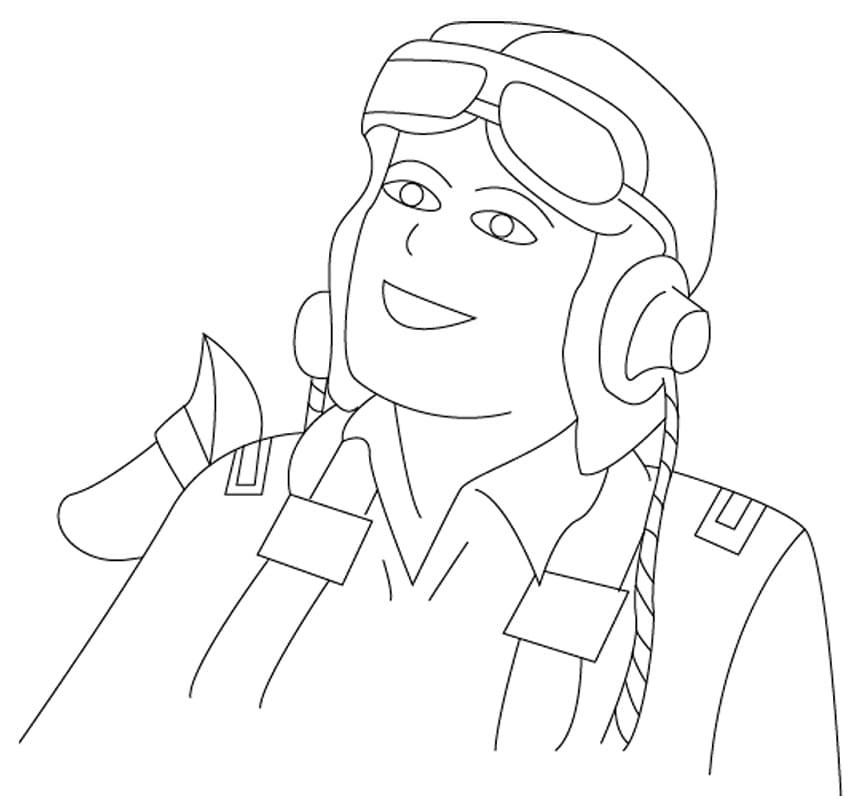 Desenho de Piloto para Colorir Pdf